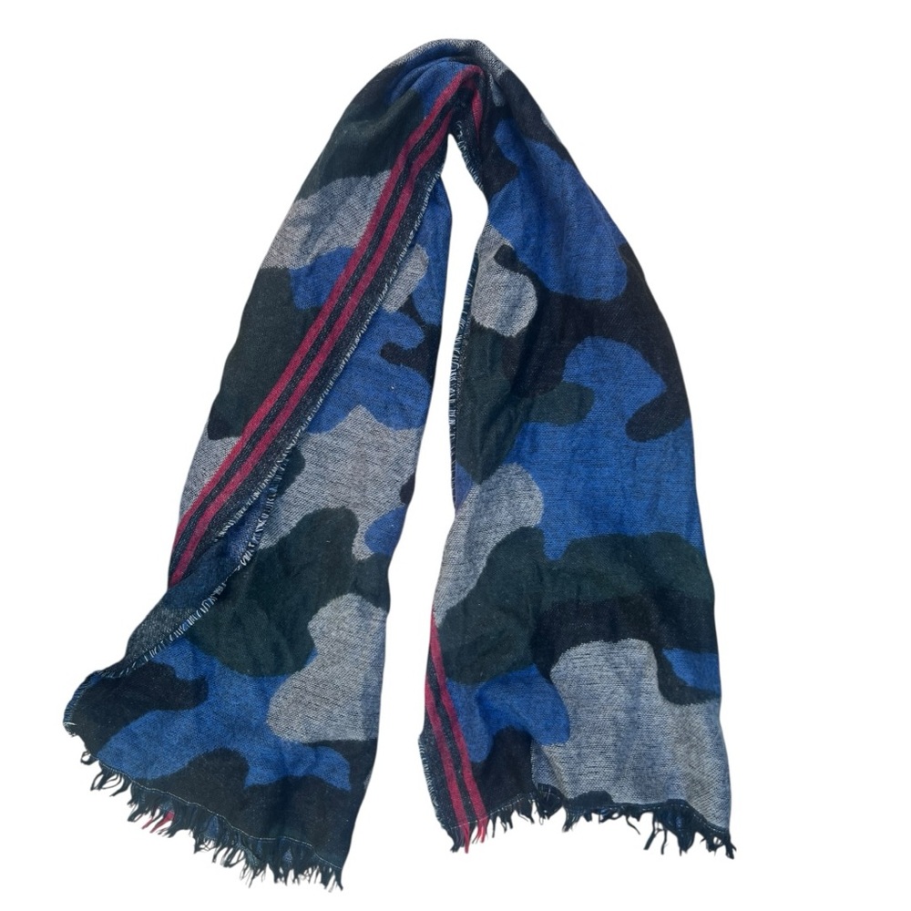 🧣 Rinaldo Codello Camo Print Scarf | Blue Green Gray |‎